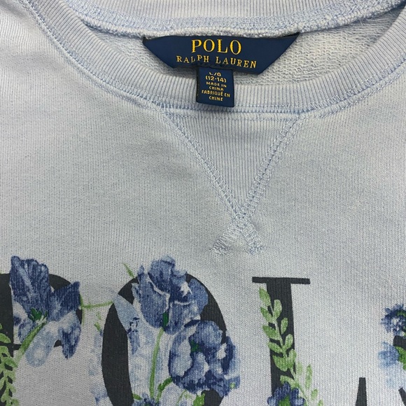 RALPH LAUREN POLO GIRLS SWEATSHIRT SHIRT  / SIZE: LARGE (10/12) - Picture 3 of 3